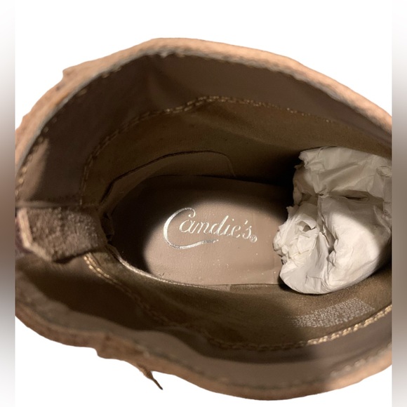 Candie's® Women's Boho Fringe Ultra Suede Heeled Ankle Boots Zip Back Size 8.5 - Picture 8 of 9